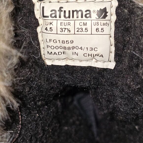 Lafuma Kokta Leather Velvet Feel Warm Fur Winter Snow Boots Brown Sz 6.5 - Picture 12 of 12